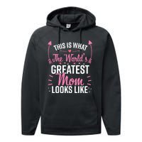 Best Mom Best Mother Performance Fleece Hoodie