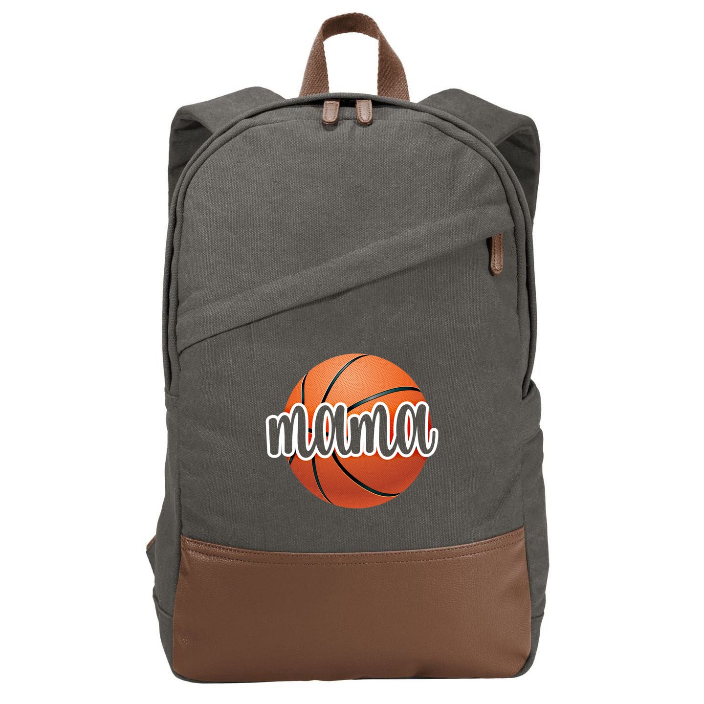 Basketball Mama Basketball Mom Of A Basketball Player Gift Cotton Canvas Backpack