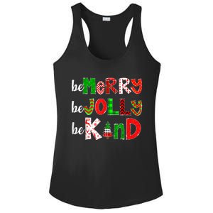 Be Merry Be Jolly Be Kind Merry Christmas Teacher Xmas Pjs Ladies PosiCharge Competitor Racerback Tank