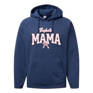 Baseball Mama Baseball Lover Team Family Performance Fleece Hoodie