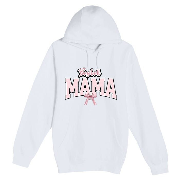 Baseball Mama Baseball Lover Team Family Premium Pullover Hoodie