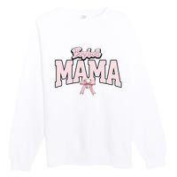 Baseball Mama Baseball Lover Team Family Premium Crewneck Sweatshirt