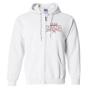 Baseball Mama Baseball Lover Team Family Full Zip Hoodie