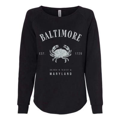 Baltimore Maryland Womens California Wash Sweatshirt