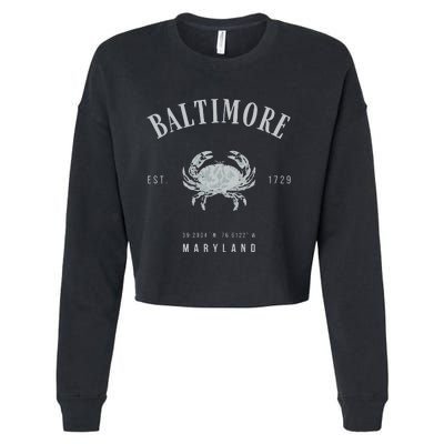 Baltimore Maryland Cropped Pullover Crew