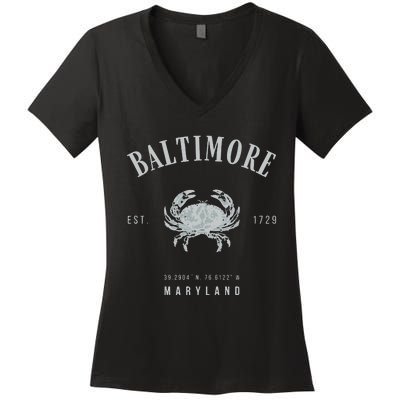 Baltimore Maryland Women's V-Neck T-Shirt