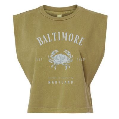 Baltimore Maryland Garment-Dyed Women's Muscle Tee