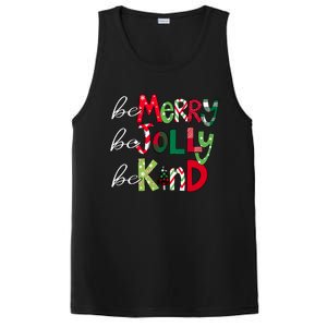 Be Merry Be Jolly Be Kind Merry Christmas Teacher Xmas Pjs Gift PosiCharge Competitor Tank