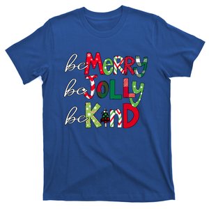 Be Merry Be Jolly Be Kind Merry Christmas Teacher Xmas Pjs Gift T-Shirt