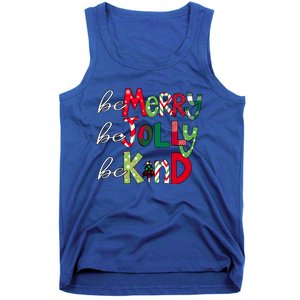 Be Merry Be Jolly Be Kind Merry Christmas Teacher Xmas Pjs Gift Tank Top