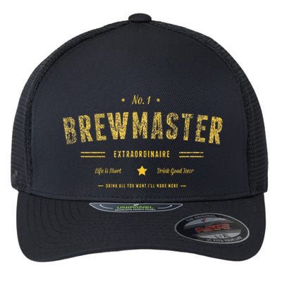 Brew Master Beer Brewing Homebrew Gift For Brewer Brewmaster Flexfit Unipanel Trucker Cap