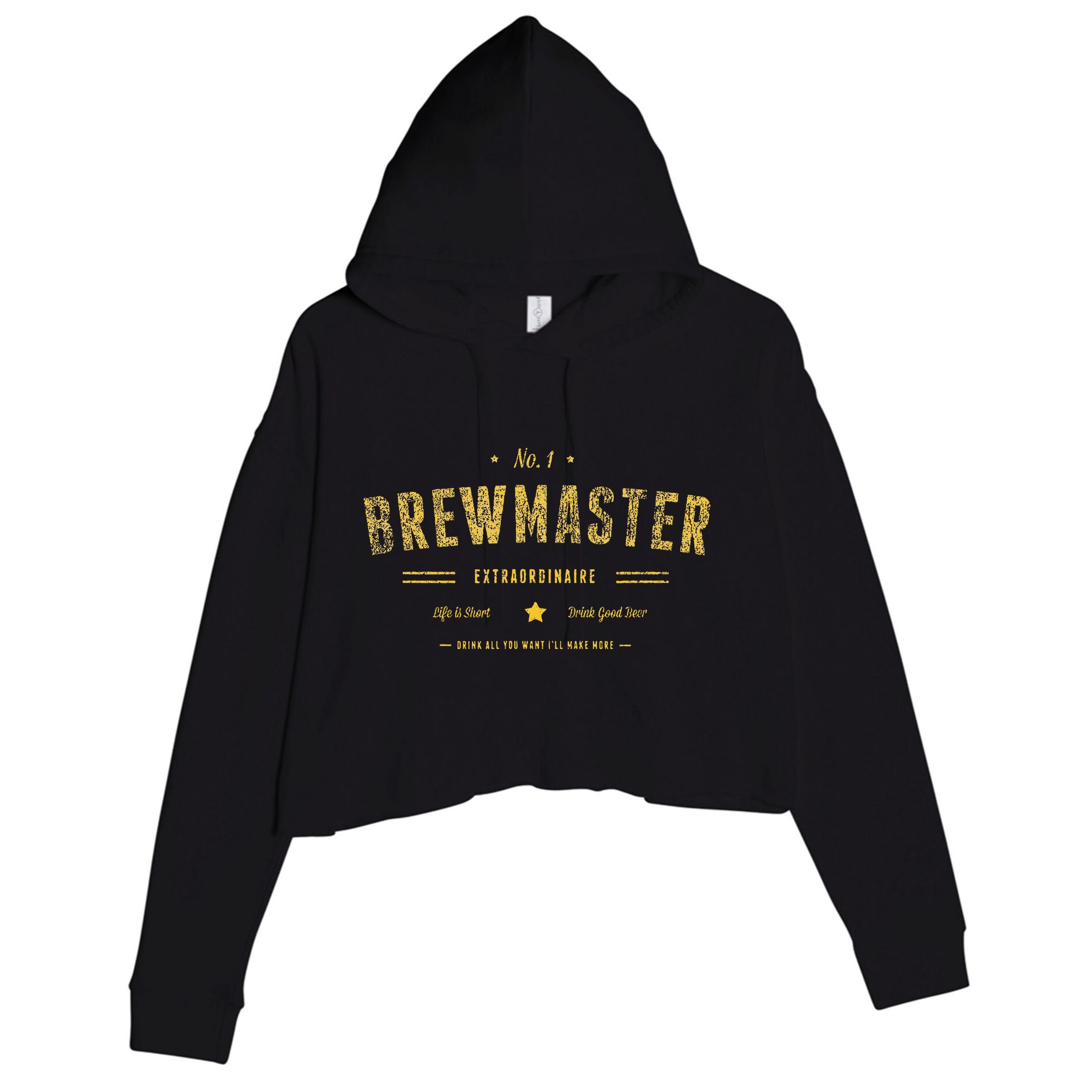 Brew Master Beer Brewing Homebrew Gift For Brewer Brewmaster Crop Fleece Hoodie