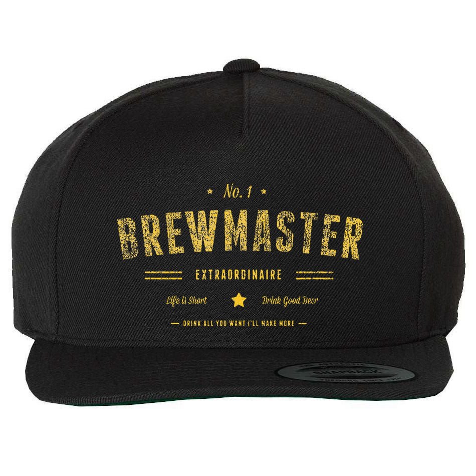 Brew Master Beer Brewing Homebrew Gift For Brewer Brewmaster Wool Snapback Cap