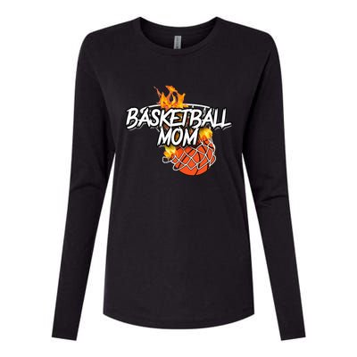 Basketball Mom Basketball Gear Lit On Fire Basketball Womens Cotton Relaxed Long Sleeve T-Shirt