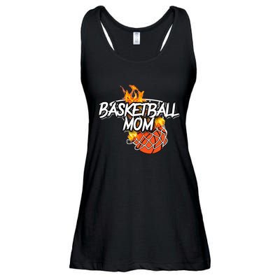 Basketball Mom Basketball Gear Lit On Fire Basketball Ladies Essential Flowy Tank