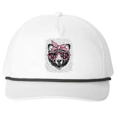 Bleached Mama Bear Leopard Headband Mothers Day Mom Mommy Snapback Five-Panel Rope Hat