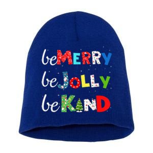 Be Merry Be Jolly Be Kind Christmas Tree Family Christmas  Short Acrylic Beanie