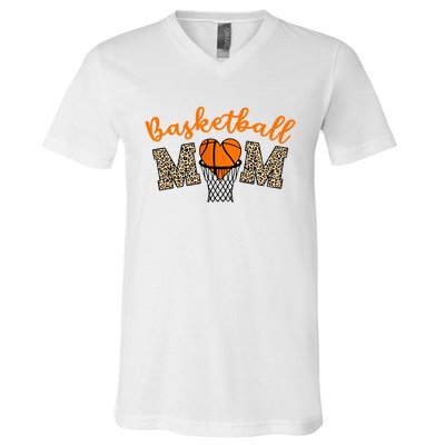 Basketball Mom Basketball Proud Mom Game Day Outfit Gift V-Neck T-Shirt