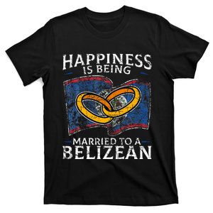 Belizean Marriage Belize Married Flag Wedded Culture T-Shirt