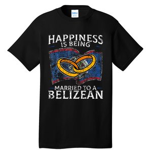 Belizean Marriage Belize Married Flag Wedded Culture Tall T-Shirt