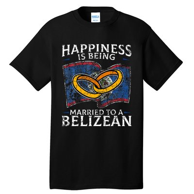 Belizean Marriage Belize Married Flag Wedded Culture Tall T-Shirt