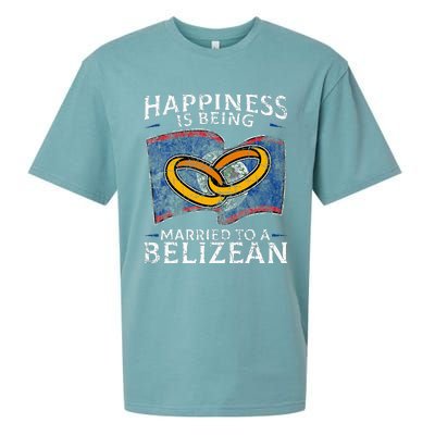 Belizean Marriage Belize Married Flag Wedded Culture Sueded Cloud Jersey T-Shirt