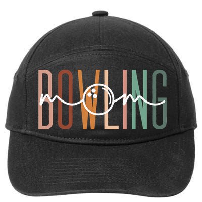Bowling Mom Bowling Mama Cute Mom Life Bowling 7-Panel Snapback Hat