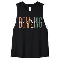 Bowling Mom Bowling Mama Cute Mom Life Bowling Women's Racerback Cropped Tank