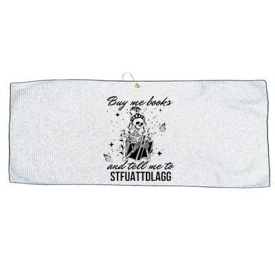 Buy Me Books And Tell Me To Stfuattdlagg Large Microfiber Waffle Golf Towel