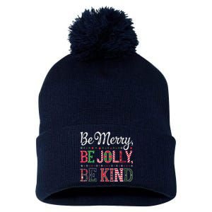 Be Merry Be Jolly Be Kind Merry Christmas Teacher Xmas Pom Pom 12in Knit Beanie