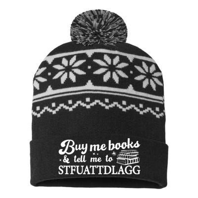 Buy Me Books And Tell Me To STFUATTDLAGG Funny Smut Reader USA-Made Snowflake Beanie