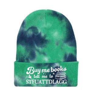 Buy Me Books And Tell Me To STFUATTDLAGG Funny Smut Reader Tie Dye 12in Knit Beanie