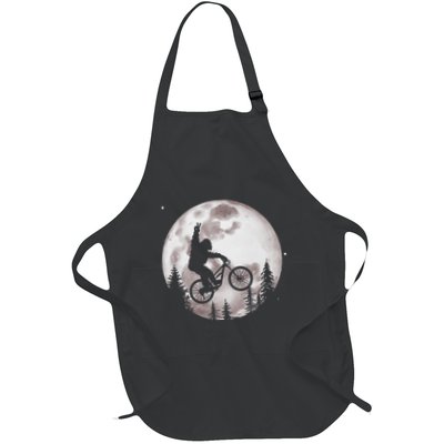 Bigfoot Mountain Bike With Moon Funny Biking Apron