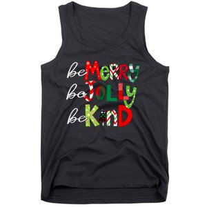 Be Merry Be Jolly Be Kind Teacher Christmas Tank Top