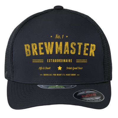 Brew Master Beer Brewing Homebrew Gift For Brewer Brewmaster Great Gift Flexfit Unipanel Trucker Cap