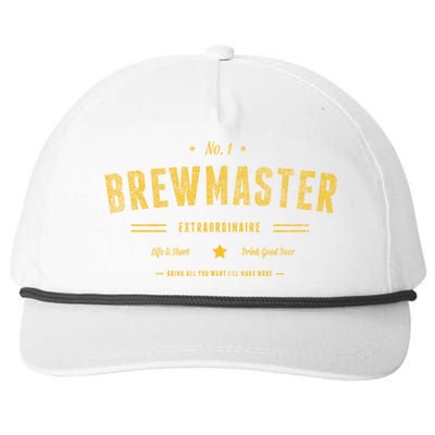 Brew Master Beer Brewing Homebrew Gift For Brewer Brewmaster Great Gift Snapback Five-Panel Rope Hat