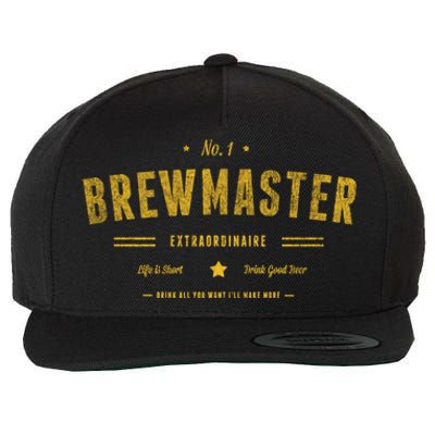 Brew Master Beer Brewing Homebrew Gift For Brewer Brewmaster Great Gift Wool Snapback Cap