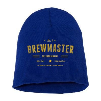 Brew Master Beer Brewing Homebrew Gift For Brewer Brewmaster Great Gift Short Acrylic Beanie