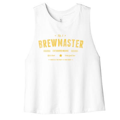 Brew Master Beer Brewing Homebrew Gift For Brewer Brewmaster Great Gift Women's Racerback Cropped Tank