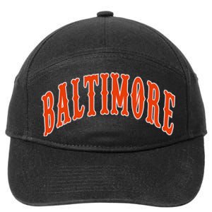 Baltimore Maryland 7-Panel Snapback Hat