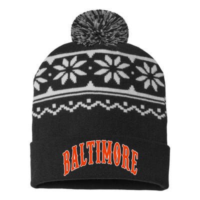 Baltimore Maryland USA-Made Snowflake Beanie