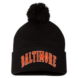 Baltimore Maryland Pom Pom 12in Knit Beanie