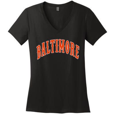 Baltimore Maryland Women's V-Neck T-Shirt