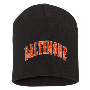 Baltimore Maryland Short Acrylic Beanie