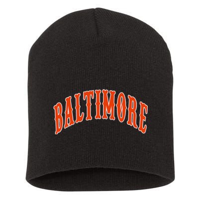 Baltimore Maryland Short Acrylic Beanie