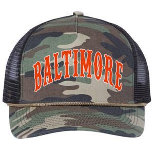 Baltimore Maryland Retro Rope Trucker Hat Cap