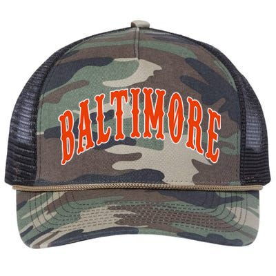 Baltimore Maryland Retro Rope Trucker Hat Cap