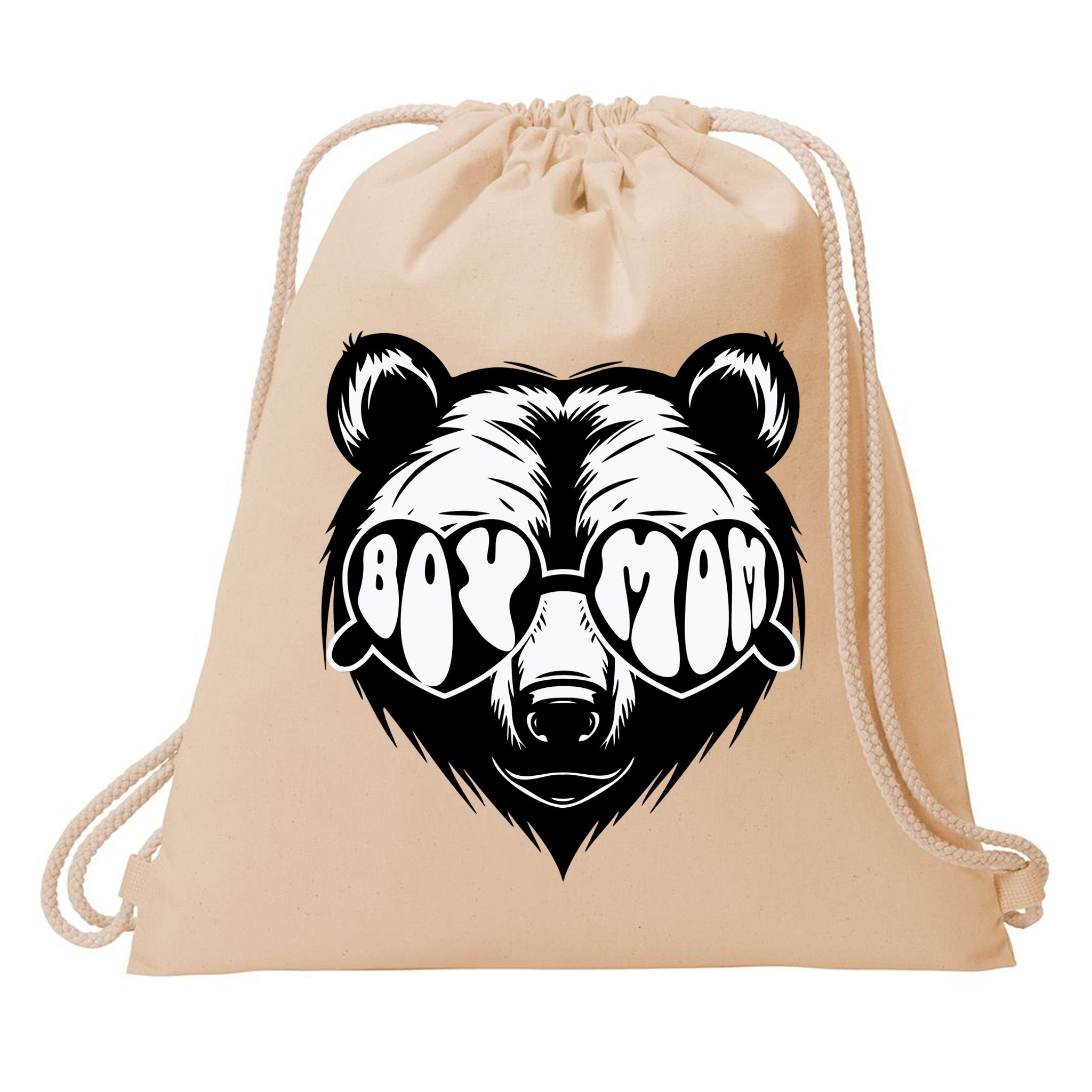 Boy Mom Bear Mothers Day Cool Gifts Drawstring Bag