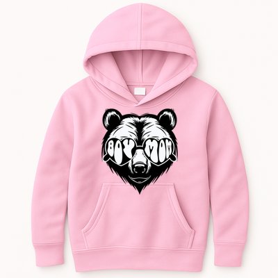 Boy Mom Bear Mothers Day Cool Gifts Kids Hoodie