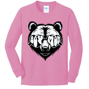 Boy Mom Bear Mothers Day Cool Gifts Kids Long Sleeve Shirt